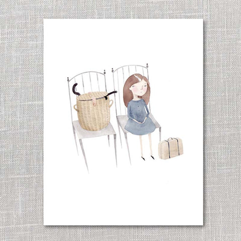 Oh My Cavalier: Print - anxious cat