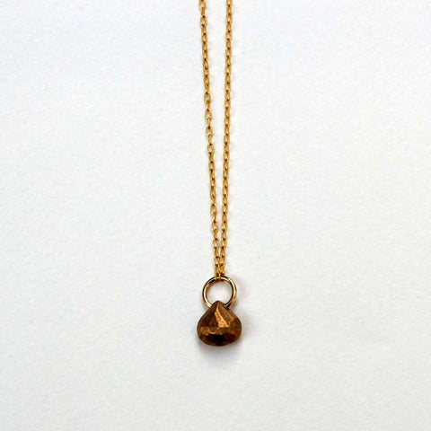 Amy Wing: Necklace - bronze droplet