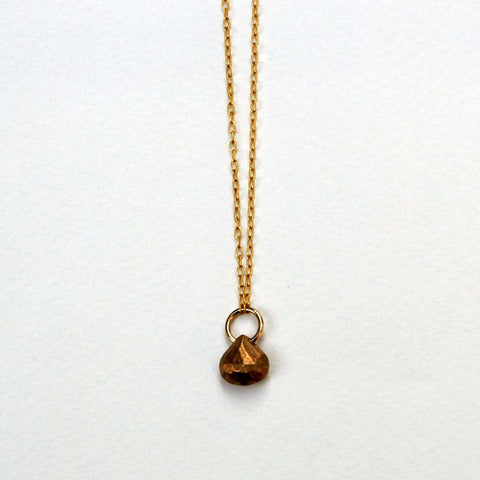 Amy Wing: Necklace - bronze droplet