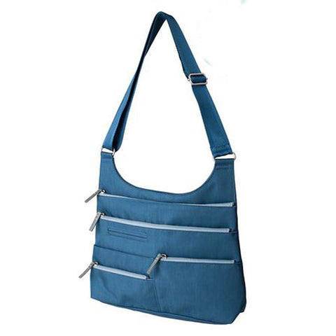 Highway: Medium Nylon Crossbody Bag - azure/light sage