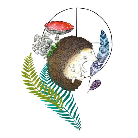 Marika Paz: Print - spirit animal: the hedgehog
