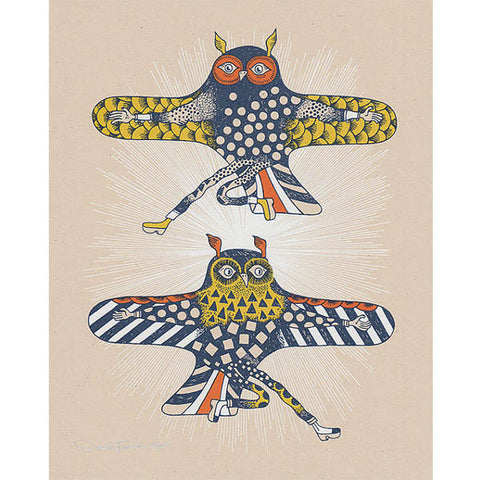 Animal Sleep Stories: Print - owl gliders