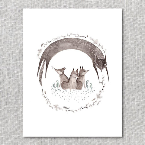 Oh My Cavalier: Print - wolf babies