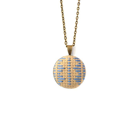 Zelma Rose: Necklace - petite mountain studio tan/blue