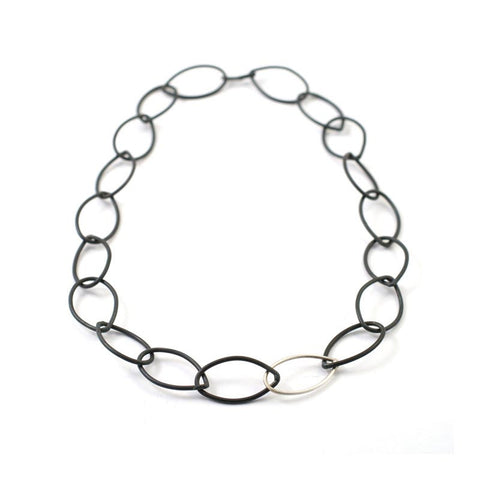 Megan Auman: Necklace - audrey steel & silver