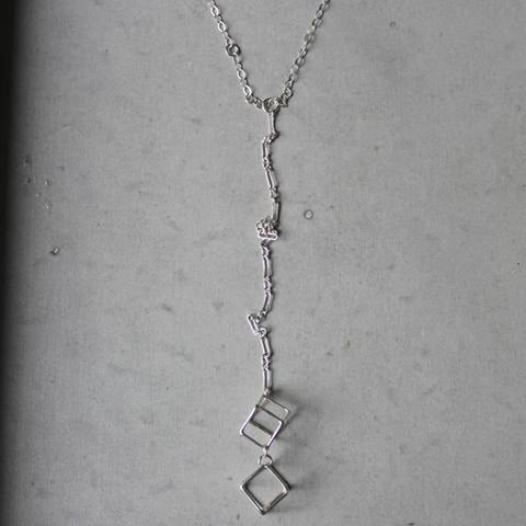 Double Cube Drop necklace