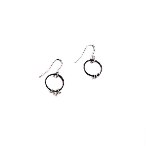 Circle Bits Oxidized earrings