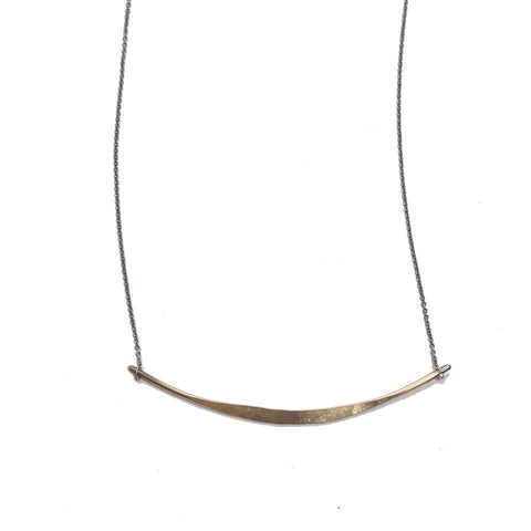 Eos Brass Bar necklace