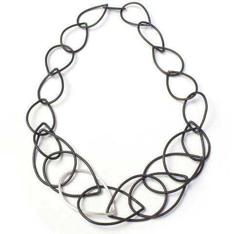 Megan Auman: Necklace - eleanor steel & silver