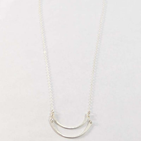 Machete: Necklace - double arc sterling silver