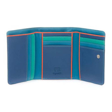 Mywalit: Medium Tri-Fold Slim Wallet - aqua