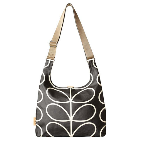 Orla Kiely Handbag: Midi Sling - giant linear stem black