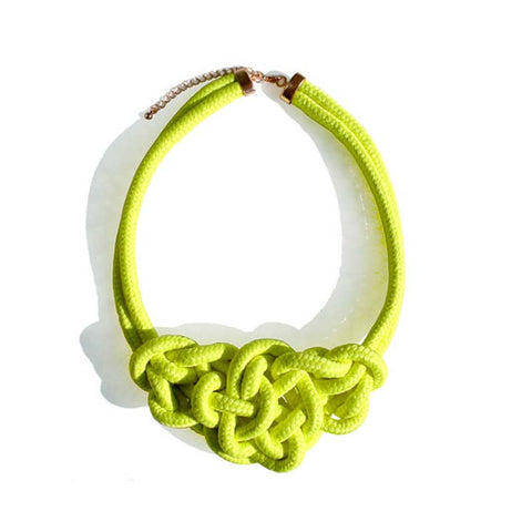 Studiohx3: Necklace - rope Necklace neon yellow