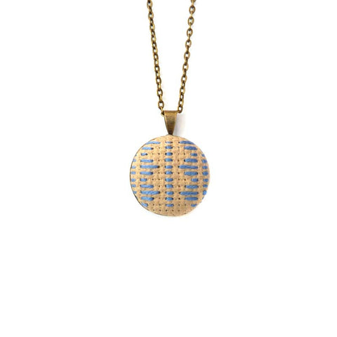 Zelma Rose: Necklace - petite  mountain studio tan/blue