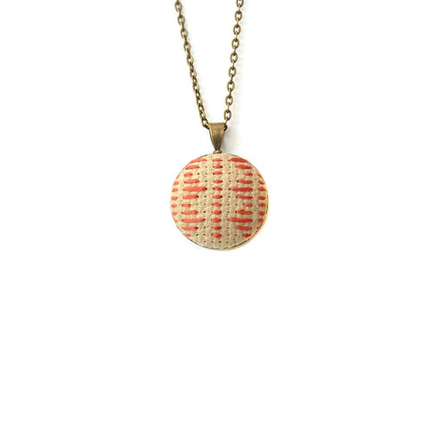 Zelma Rose: Necklace - petite  mountain studio tan/coral